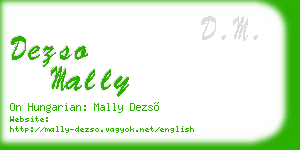 dezso mally business card